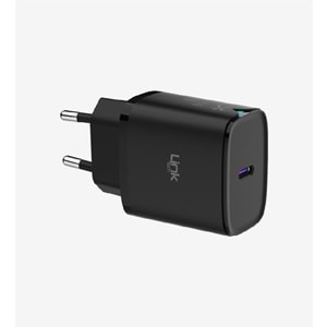 LinkTech C311 Siyah Safe Tip-C Kablolu PD3.0 25W Hızlı Şarj Cihazı