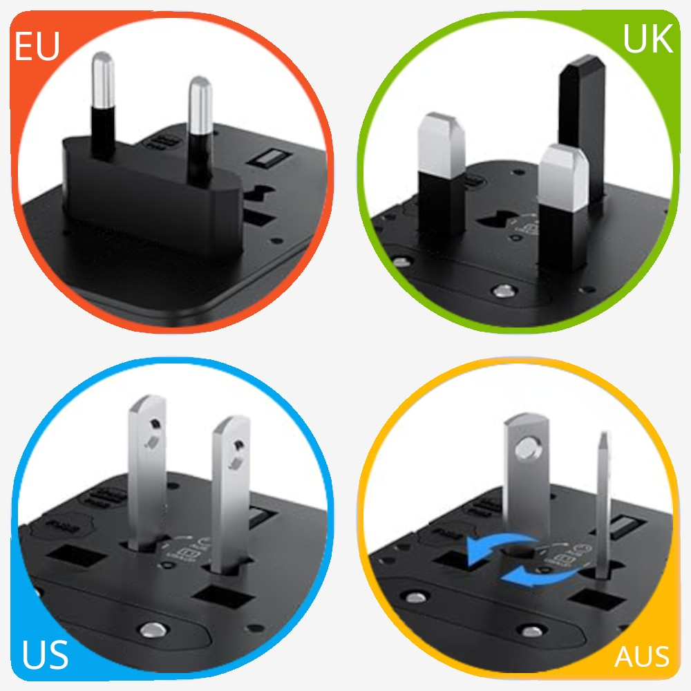 LinkTech C325 Safe GaN 3 Safe 20W Uluslararası Seyahat Hızlı Şarj Adaptörü