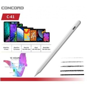 Concord C-41 Universal Stylus Kalem Şarjlı For İos Android Windows