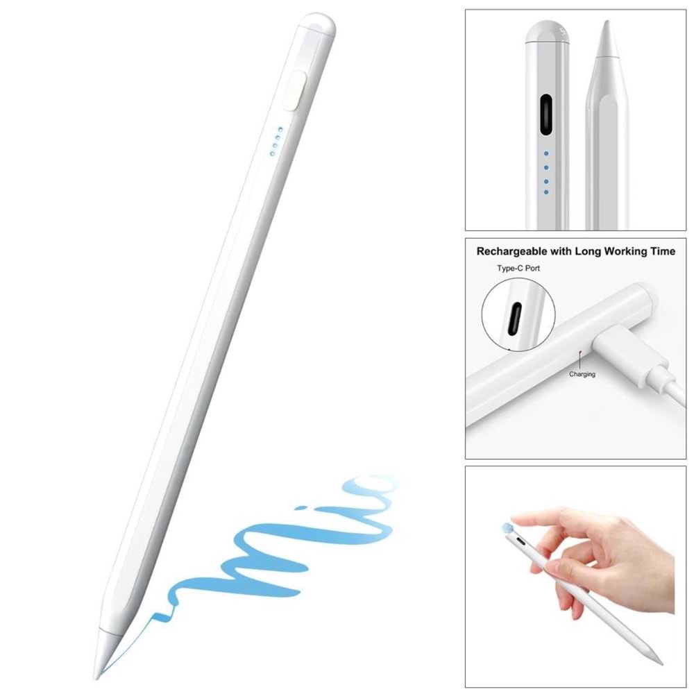 Concord C-42 Stylus Kalem, Şarjlı Apple ipad Tablet Kalemi