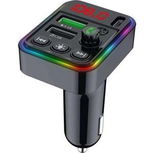 Concord C-617 Bluetooth 5.1 2xUSB Desteği Çift 5V 3.1A RGB Bluetooth Fm Transmitter