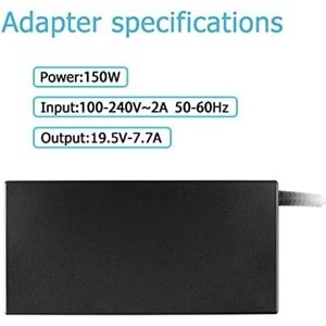 FAST C34 19.5V 7.7A 150W HP/Exalibur/Monster Notebook Şarj Adaptörü (7.4 X 5.0MM/PİN)