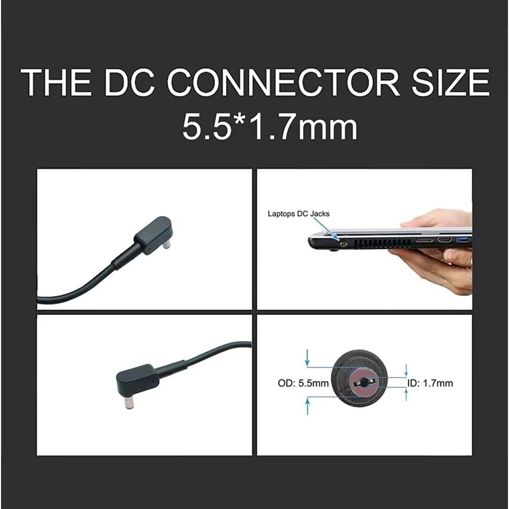 Fast C97 19.5V 11.8A 230W Acer Notebook Şarj Adaptörü (5.5*1.7 mm), Acer Notebook Şarj Cihazı