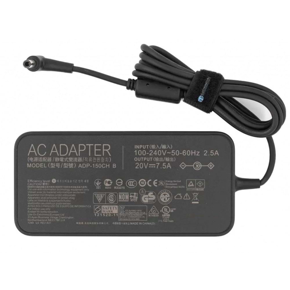 FAST CU22 20V 7.5A 150W Şarj Adaptör, 150W Yeni Nesil Asus Notebook Şarj Aleti (6.0*3.7mm /İğneli )