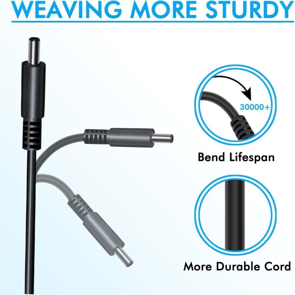 Fast CU47 19.5V 7.7A 150W Yeni Nesil Dell Notebook şarj Aleti (4.5 X 3.0MM/PİN)