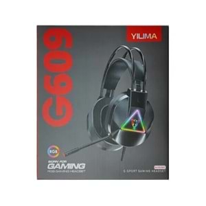 YILIMA G609 Siyah USB 7.1 Surround RGB Işık Efektli Gaming Oyuncu Mikrofonlu Kulaklık, 7.1 Kulaklık, 7.1 Oyuncu Kulaklığı