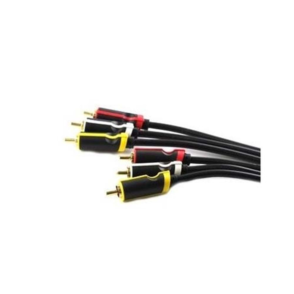 TTAF 3 RCA TO 3 RCA COMPOSİTE KABLO 1,5 METRE 24K GOLD