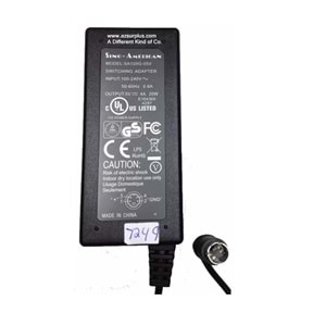 SINO-AMERICAN SA25-09U AC ADAPTER 12V 3.8A OVAL 4 pin Adaptör