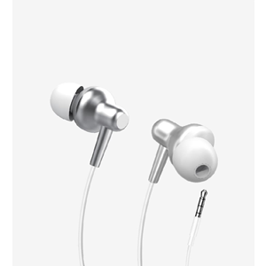 LinkTech H675 Gri Premium Metal Süper Bas Silikonlu Kulak İçi 3.5mm AUX Kablolu Kulaklık