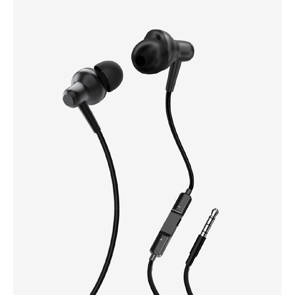 LinkTech H675 Siyah Premium Metal Süper Bas Silikonlu Kulak İçi 3.5mm AUX Kablolu Kulaklık