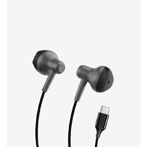 LinkTech H678 Siyah Premium Metal Süper Bas Kulak İçi Type-C Kablolu Kulaklık