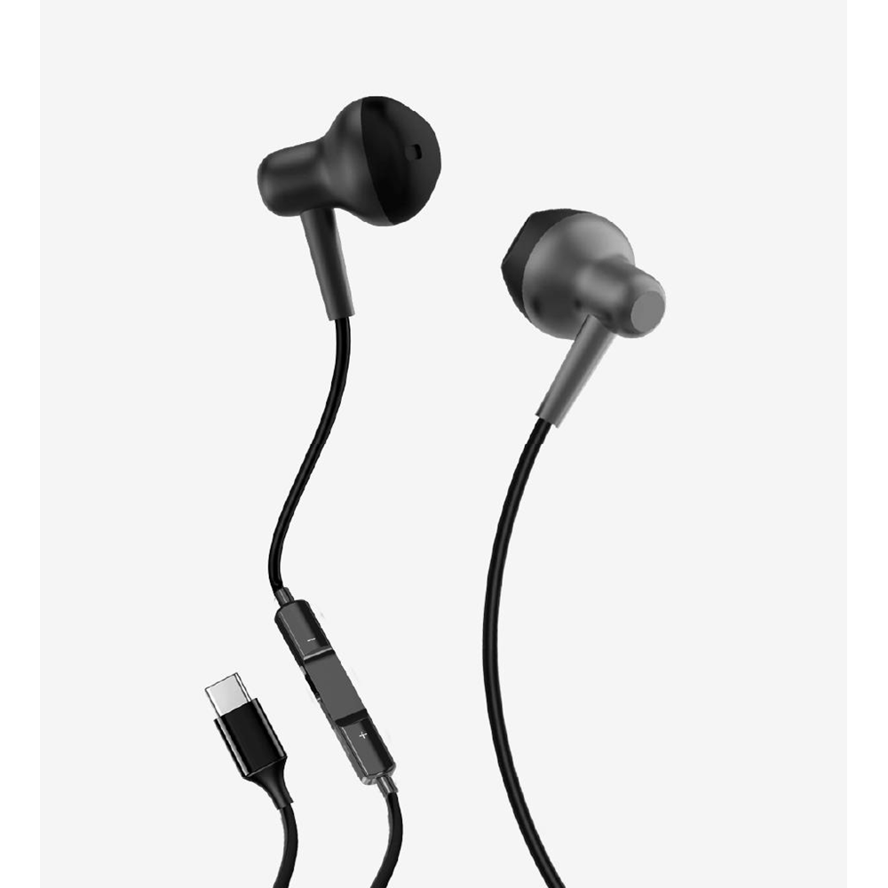 LinkTech H678 Siyah Premium Metal Süper Bas Kulak İçi Type-C Kablolu Kulaklık