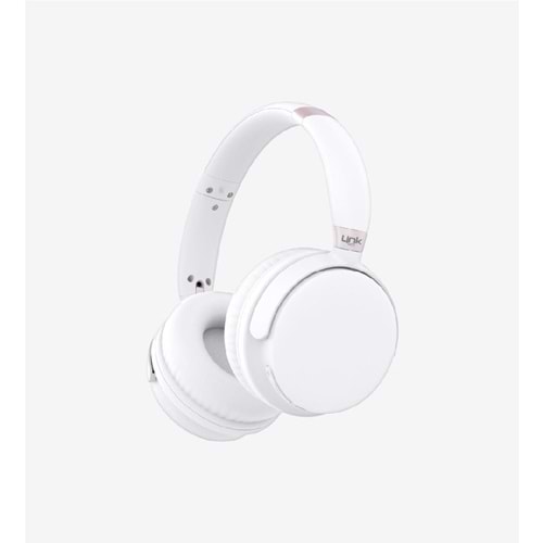 LinkTech HP8 Beyaz Premium BT V5.3 Hi-Fi 28dB Katlanabilir ANC Kulak Üstü Bluetooth Kulaklık