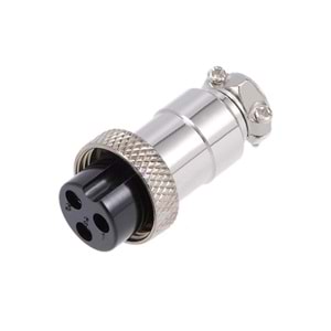 NBTech NB-3P UPTECH 3 Pin Mini Mikrofon Dişi Konnektör, 16mm 3P 7A 250V GX16-3 Su Geçirmez Dişi Tel Panel