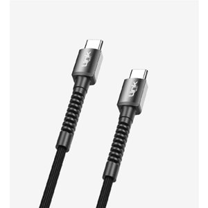 LinkTech K597 Siyah 3 Metre Type C to Type C Kablo, Örgülü PD 60W 3 Metre Type C Kablo