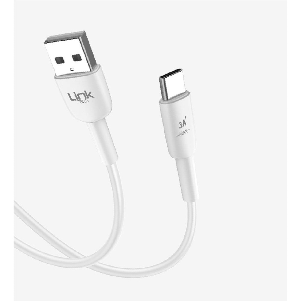 LinkTech K602 Beyaz Safe 1M 3A USB Type C Şarj Kablosu