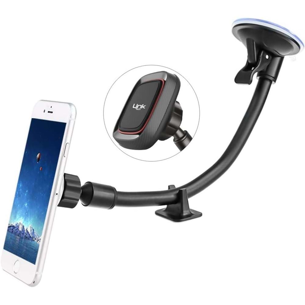 LinkTech H778 Premium Ayarlanabilir Vantuzlu Ayarlanabilir Mıknatıslı Araç Telefon Tutucu