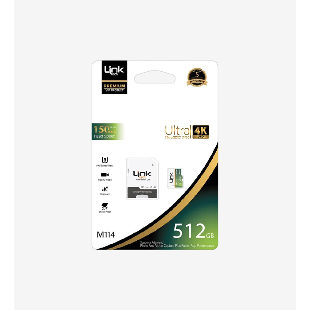LinkTech M114 Premium 150MB/s Micro SD Ultra 512GB Micro SD Hafıza Kartı