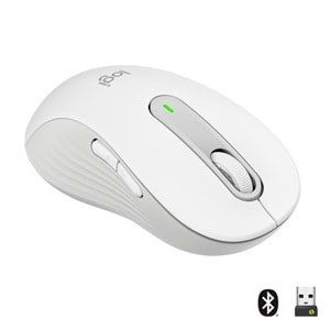 Logitech M650L Beyaz Signature Sessiz Büyük Boy Sol El Optik Kablosuz Mouse 910-006240