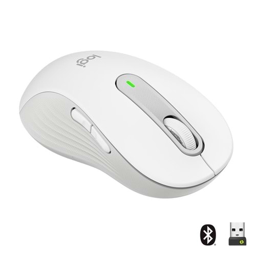Logitech M650L Beyaz Signature Sessiz Büyük Boy Sol El Optik Kablosuz Mouse 910-006240