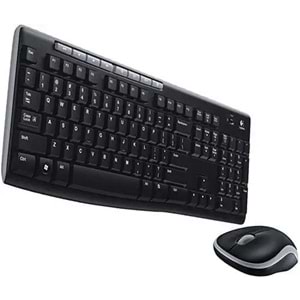 Logitech MK270 Kablosuz USB Alıcılı Türkçe Q Klavye Mouse Seti, Siyah 920-004525