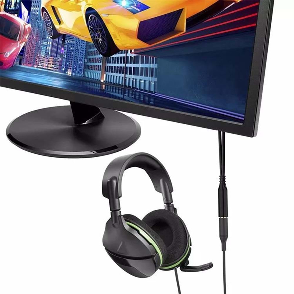 NBTech NB-8005 Tek Girişli Kulaklığı Bilgisayara Bağlama, Kulaklık ve Mikrofon Ayırıcı, 1 Dişi 2 Ekek 3.5mm Jak Mikrofonlu Kulaklık Ayırıcı, Çevirici