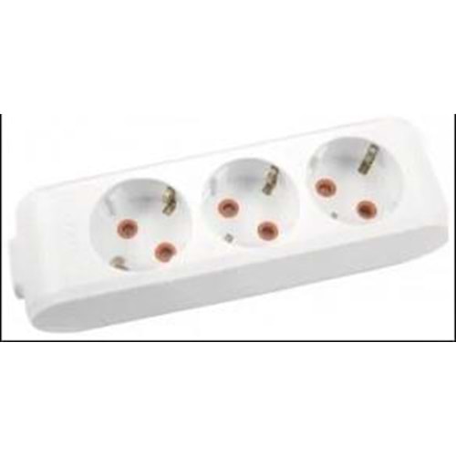 Viko Leylak Üç 3lü Topraklı Grup Priz Kasa 7900