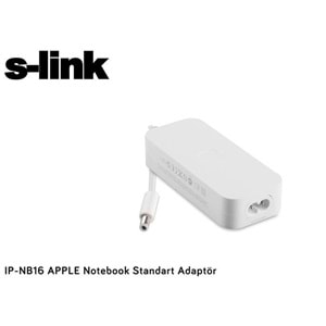 S-link IP-NBA16 12V 1.8A APPLE magbook Adaptör yuvarlak uç Beyaz