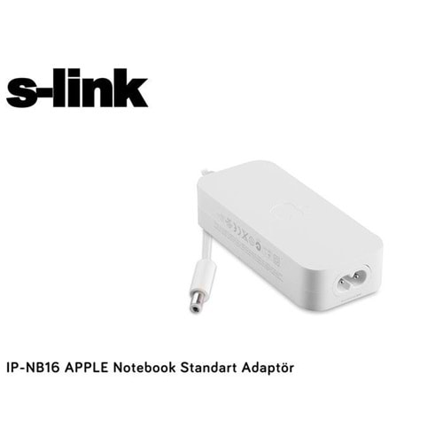 S-link IP-NBA16 12V 1.8A APPLE magbook Adaptör yuvarlak uç Beyaz