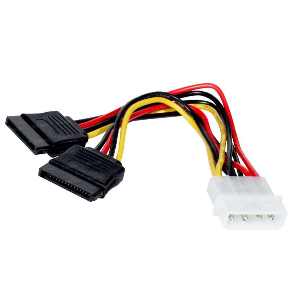 Dark P102 4Pin Molex - 2x15Pin SATA Dönüştürücü Kablo DK-CB-P102