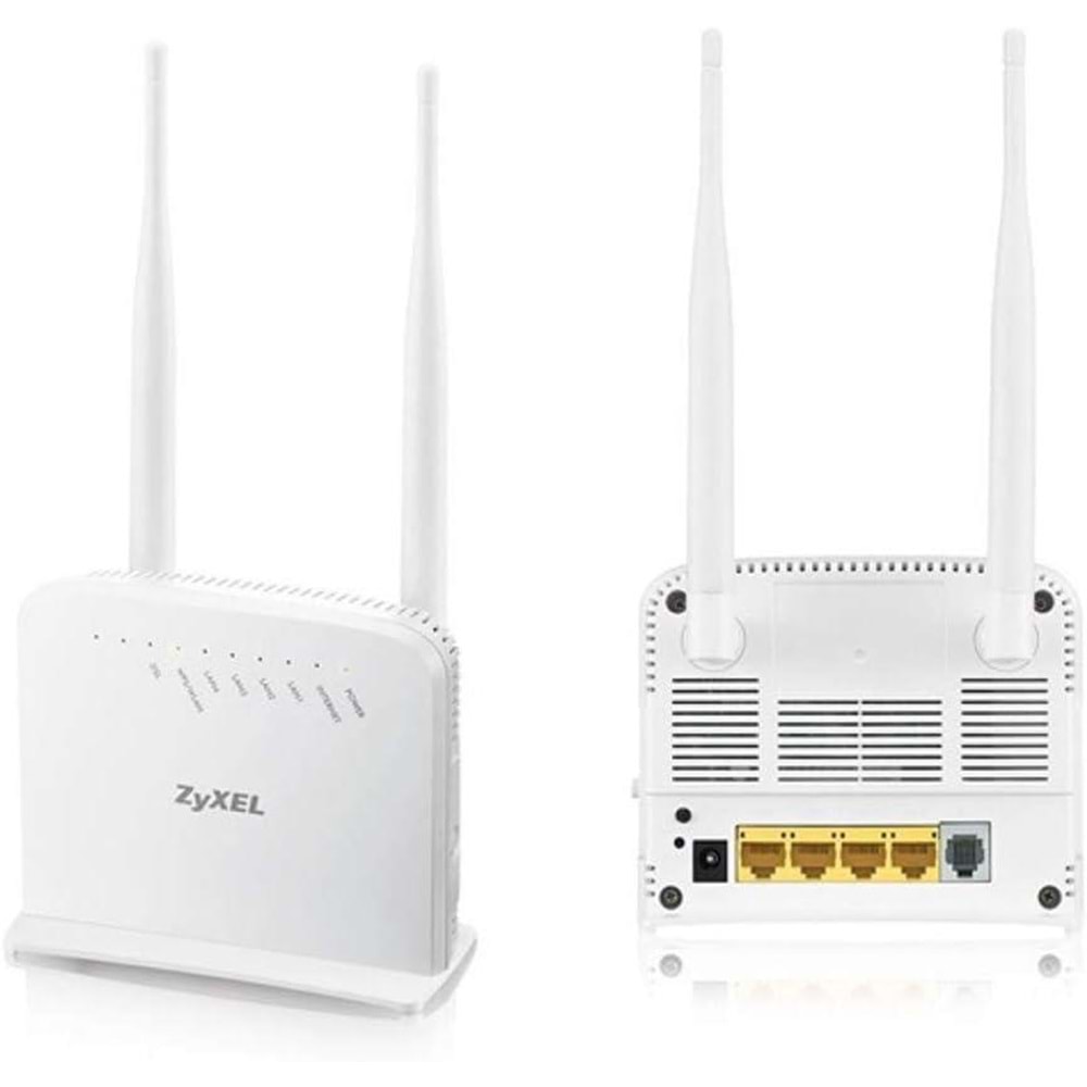 Zyxel P1302-T10D v3 300Mbps Kablosuz 4-Port 2x5dBi Antenli WPS ADSL2+ Modem/Router