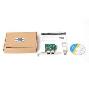 Dark Pcı-E 10/100/1000 2x Gigabit Ethernet Ağ Kartı (Low Profile Bağlantı Kiti Dahil)(Dk-Nt-Peglanx2)