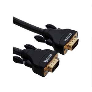 PrimeX Prolink PR-V001 1.5 Metre Vga Kablo, EMI Filtreli Altın UÇ Örgülü VGA Kablo