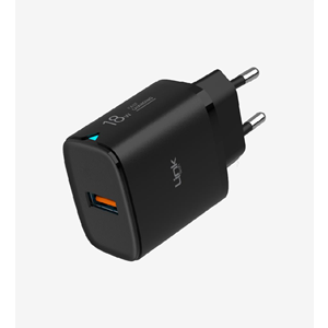 LinkTech C304 Siyah Safe USB 18W Hızlı Şarj Adaptörü, QC3 USB Hızlı Şarj Adaptörü 18W