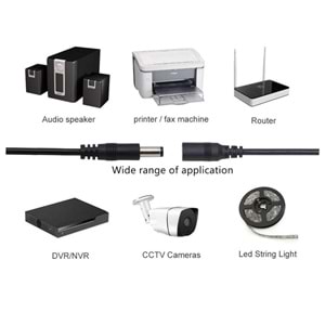 PrimeX PX-005 Standart Şarj Uzatma Kablosu, 5 Metre 5.5*2.5mm Erkek Dişi Uzatma Kablo