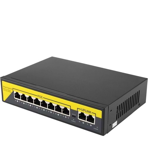 NBTech Gabble NB-1010B 8 Port 10/100M POE Switch, ip Kamera Poe Switch anahtarı-(4 + 2) 100m iletim mesafesi, 8*10/100mbps POE bağlantı noktası, 2*10/100mbps uplink portu