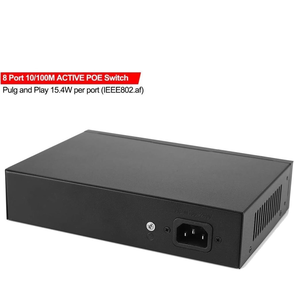 NBTech Gabble NB-1010B 8 Port 10/100M POE Switch, ip Kamera Poe Switch anahtarı-(4 + 2) 100m iletim mesafesi, 8*10/100mbps POE bağlantı noktası, 2*10/100mbps uplink portu