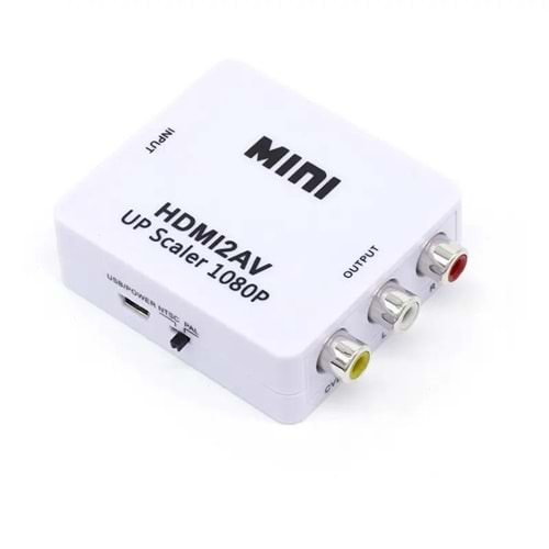 NBTech NB-1220 HDMI to AV Çevirici, HDMI to AV Görüntü Aktarıcı (PC HDMI girişini AV TVye Aktarır)