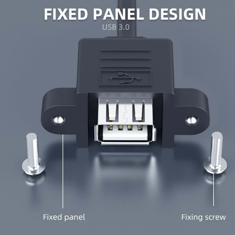PrimeX PX-1295 1.5 Metre USB Uzatma kablo, USB2.0 Erkek Dişi Kablo, Sabitlenebilir USB Uzatma Kablosu