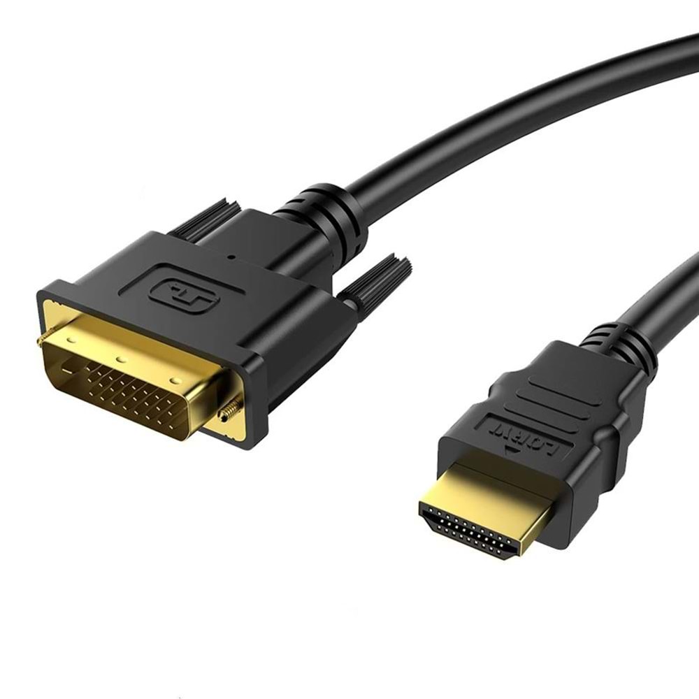 PrimeX PX-4105 1.8m Hdmi to Dvi (24+1) Çift Yönlü Görüntü Kablosu, Dvi to HDMI Kablo, HDMI to DVi Kablo (Ses Aktarmaz, Max 75hz)