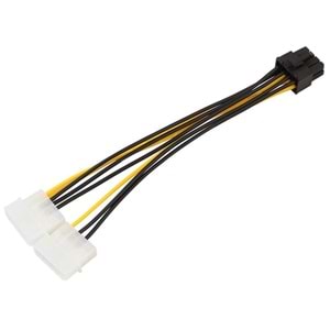 NBTech NB-4260 2xMolex to 8 PİN Ekran Kartı Güç Kablosu Çevirici, 4pin to 8pin Ekran Kartı Güç Kablosu