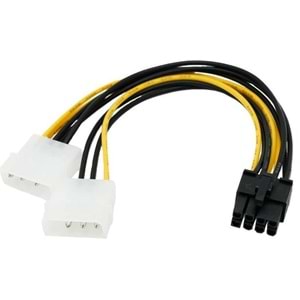 NBTech NB-4260 2xMolex to 8 PİN Ekran Kartı Güç Kablosu Çevirici, 4pin to 8pin Ekran Kartı Güç Kablosu