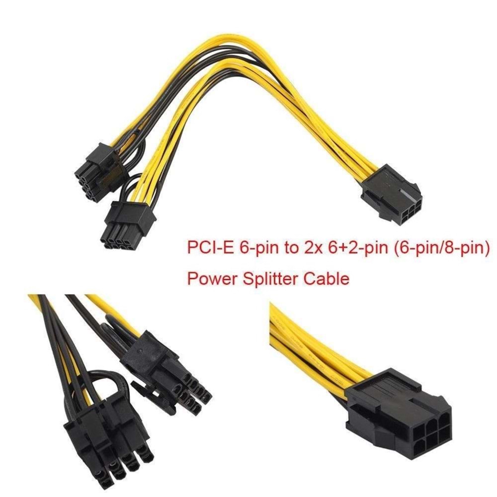 NBTech NB-4302-8 8 pin to 2x8 Pin PSU Ekran Kartı Güç Çevirici Kablo