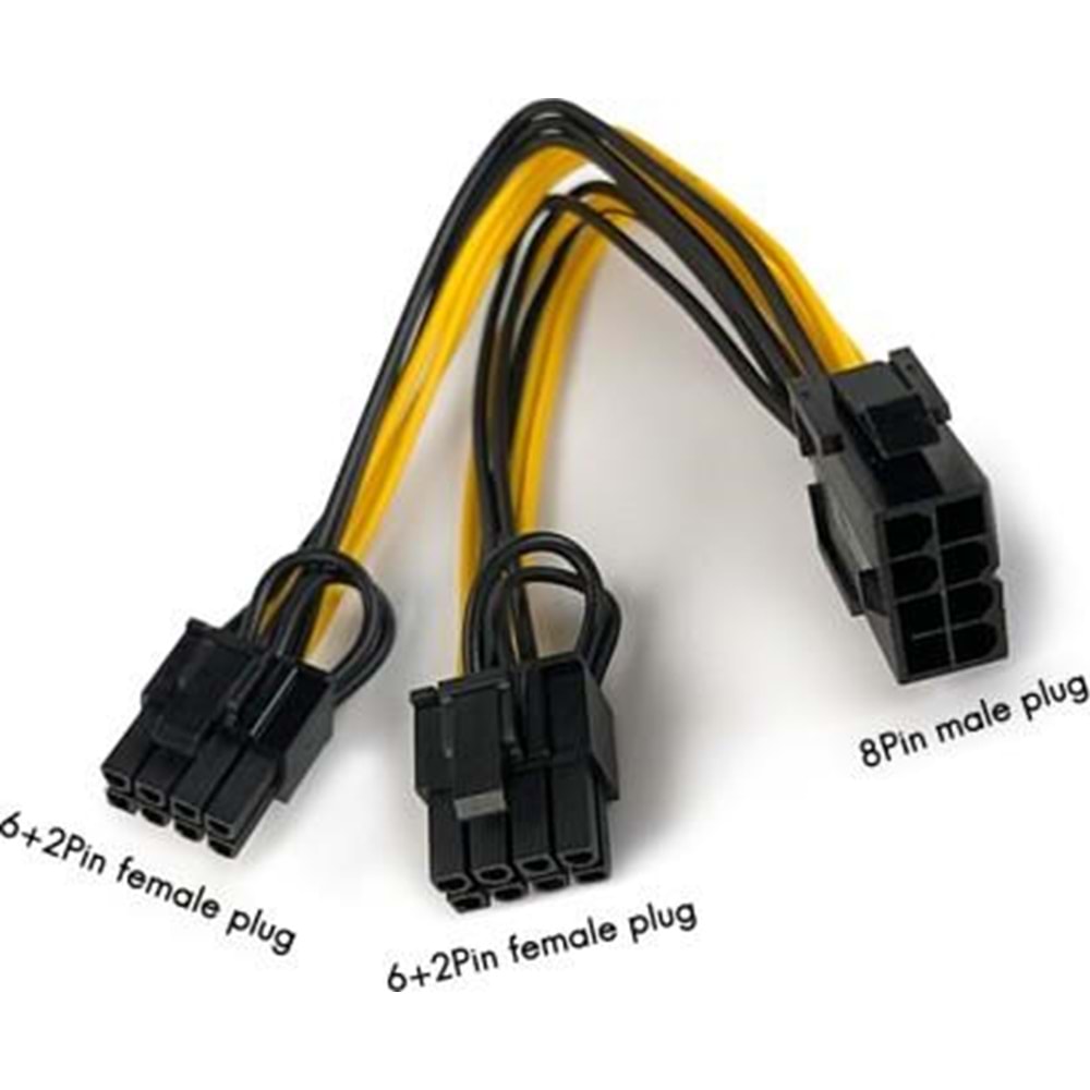 NBTech NB-4302-8 8 pin to 2x8 Pin PSU Ekran Kartı Güç Çevirici Kablo