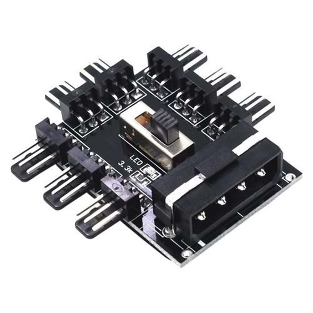 NBTech NB-4336 3 Pin Girişli 8 Port Fan Çoklayıcı Kart
