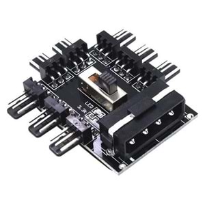 NBTech NB-4336 3 Pin Girişli 8 Port Fan Çoklayıcı Kart