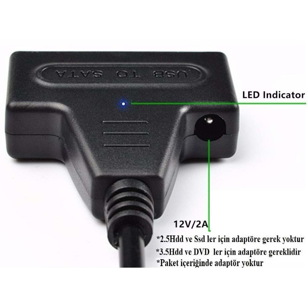 NBTech NB-4393 Type C Sata Çevirici, Type C Ssd Hdd Sata Hard Disk Kablosu, 2.5