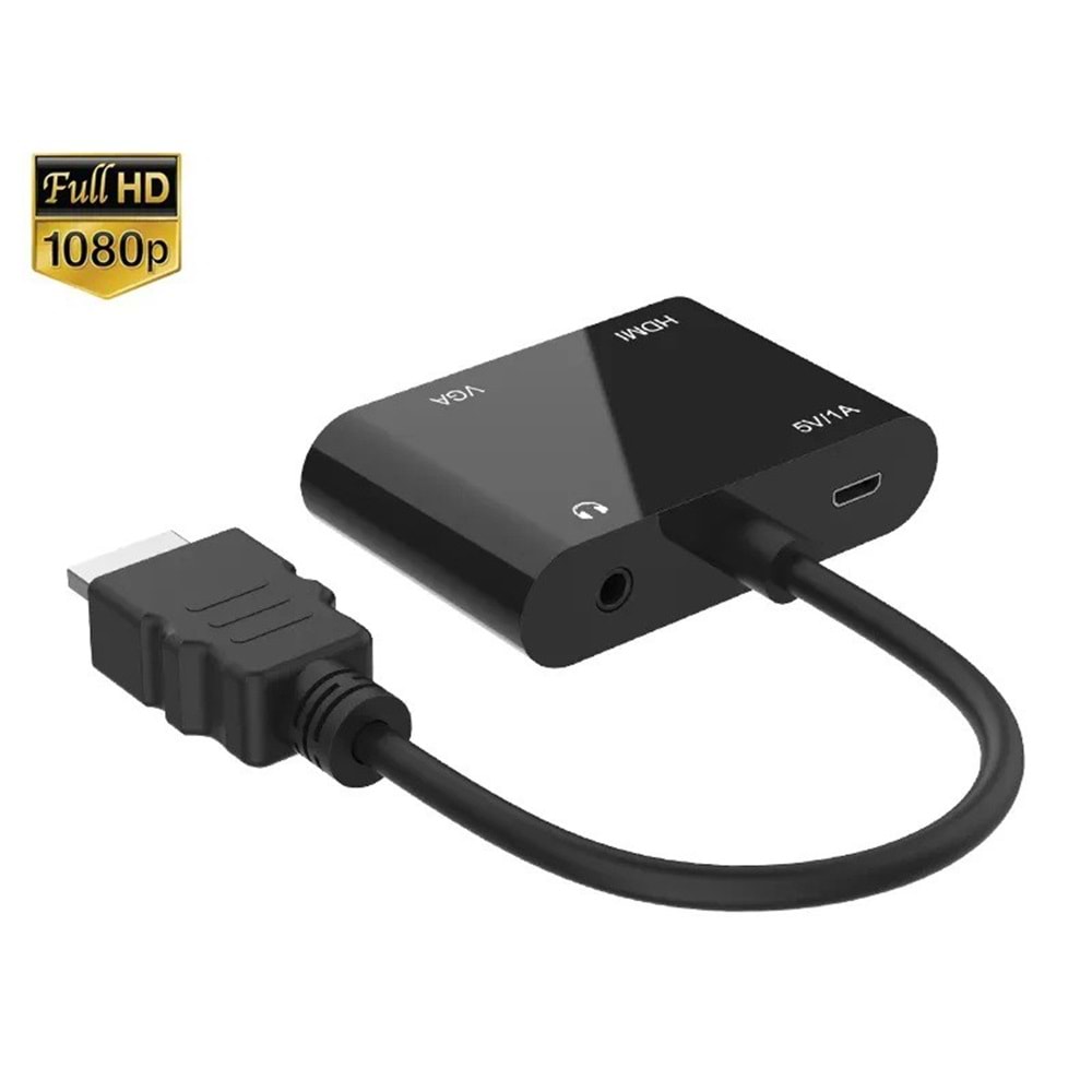 NBTech NB-4671 HDMI to HDMI, VGA Çevirici Adaptör , HDMI Vga Çevirici, (VGA ve HDMI Çıkışı Aynı Görüntü Aktarır)