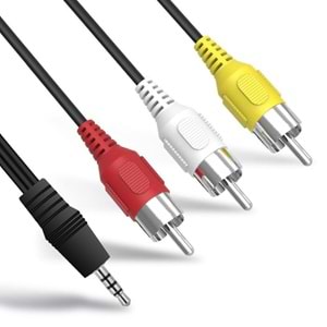 NBTech NB-4824 3.5 mm Stereo To 3 Rca Dişi Tos Çevirici Dönüştürücü Ses/Görüntü Kablosu, 3.5mm to Rca Görüntü Aktarıcı