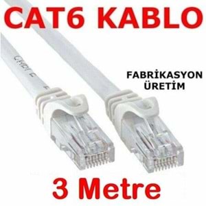 NBTech NB-CAT63G 23AWG 3 Metre Gri Cat6 Ethernet Kablosu (Gigabit)